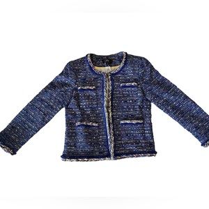 J.crew blue tweed jacket size 2